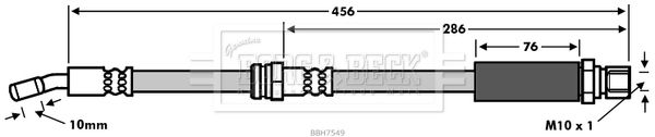 BORG & BECK Bremžu šļūtene BBH7549